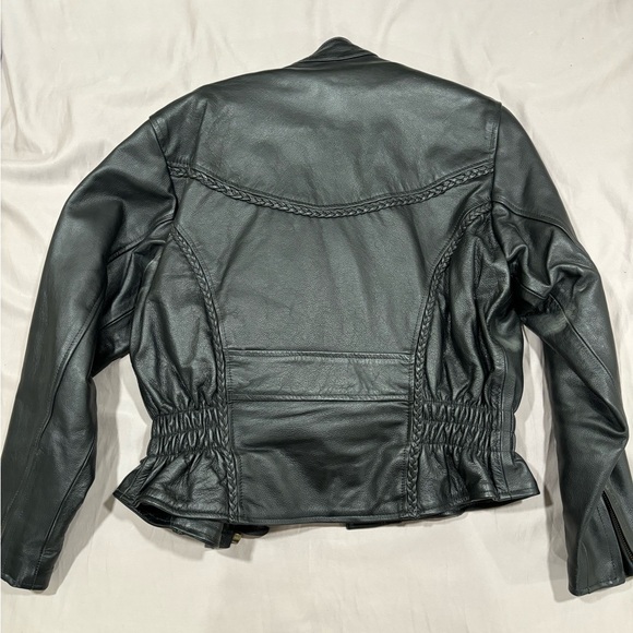 Ladies Leather Motorcycle Jacket - Picture 4 of 7